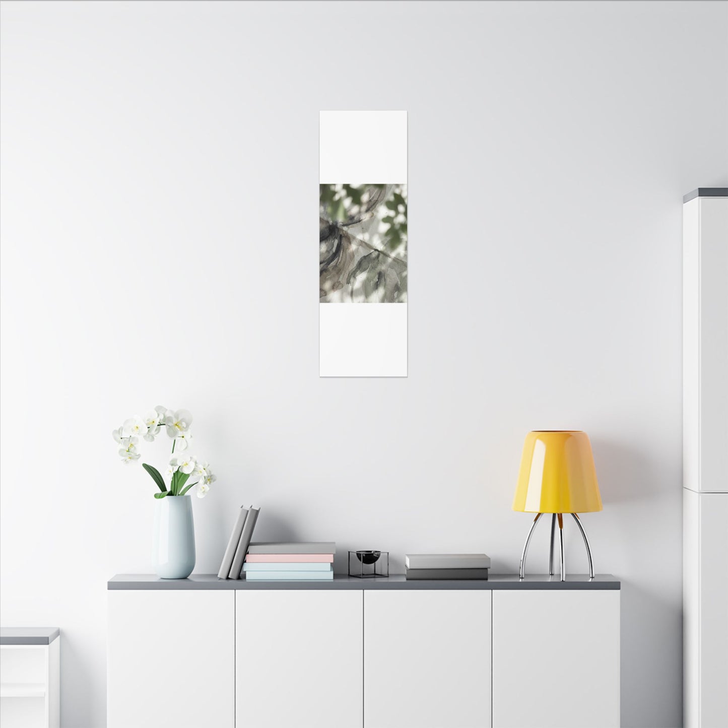 Spring Paper Fold Watercolor Canvas Art | Warm Decor