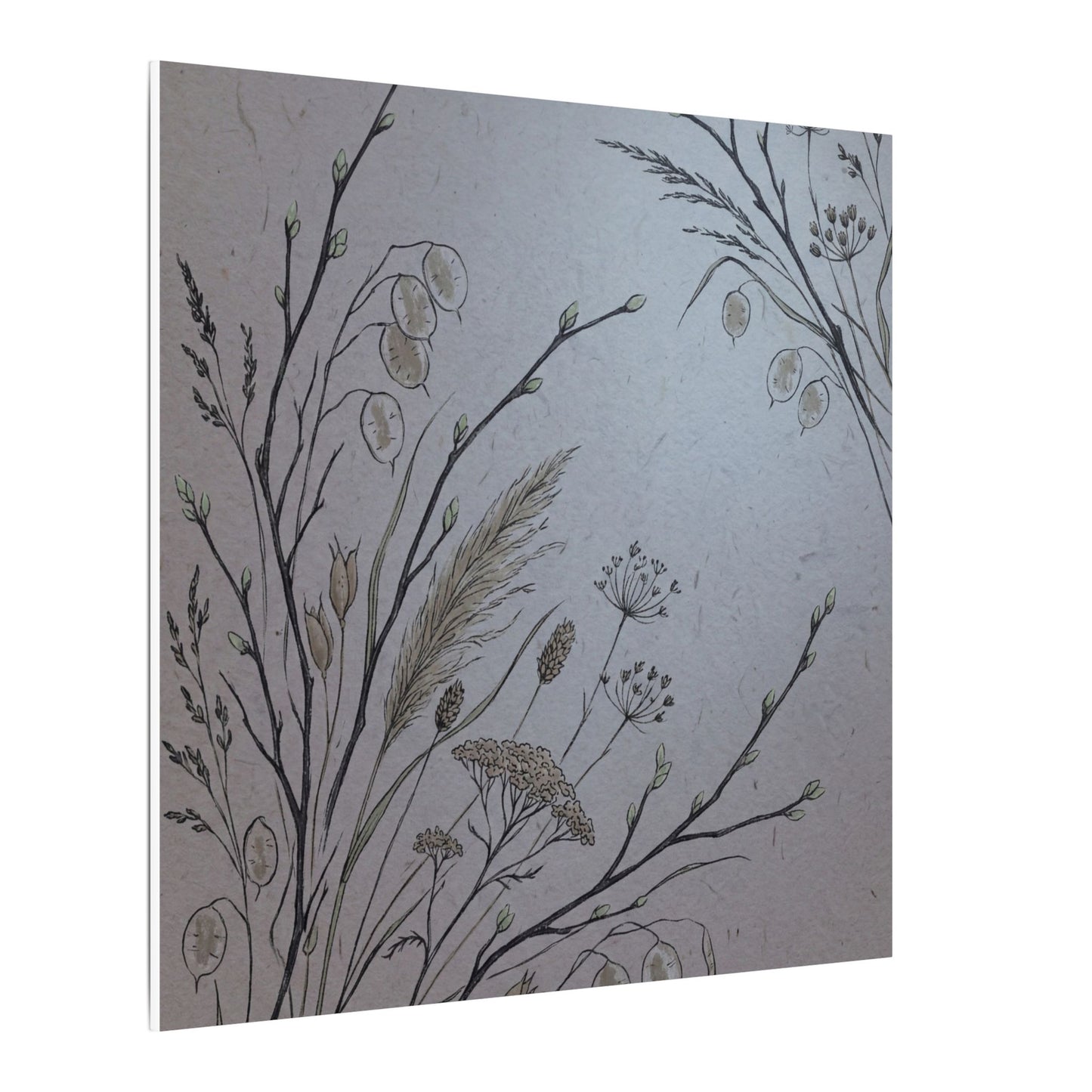 Spring Dried Flowers Japanese Pattern Canvas Art | Cozy Decor