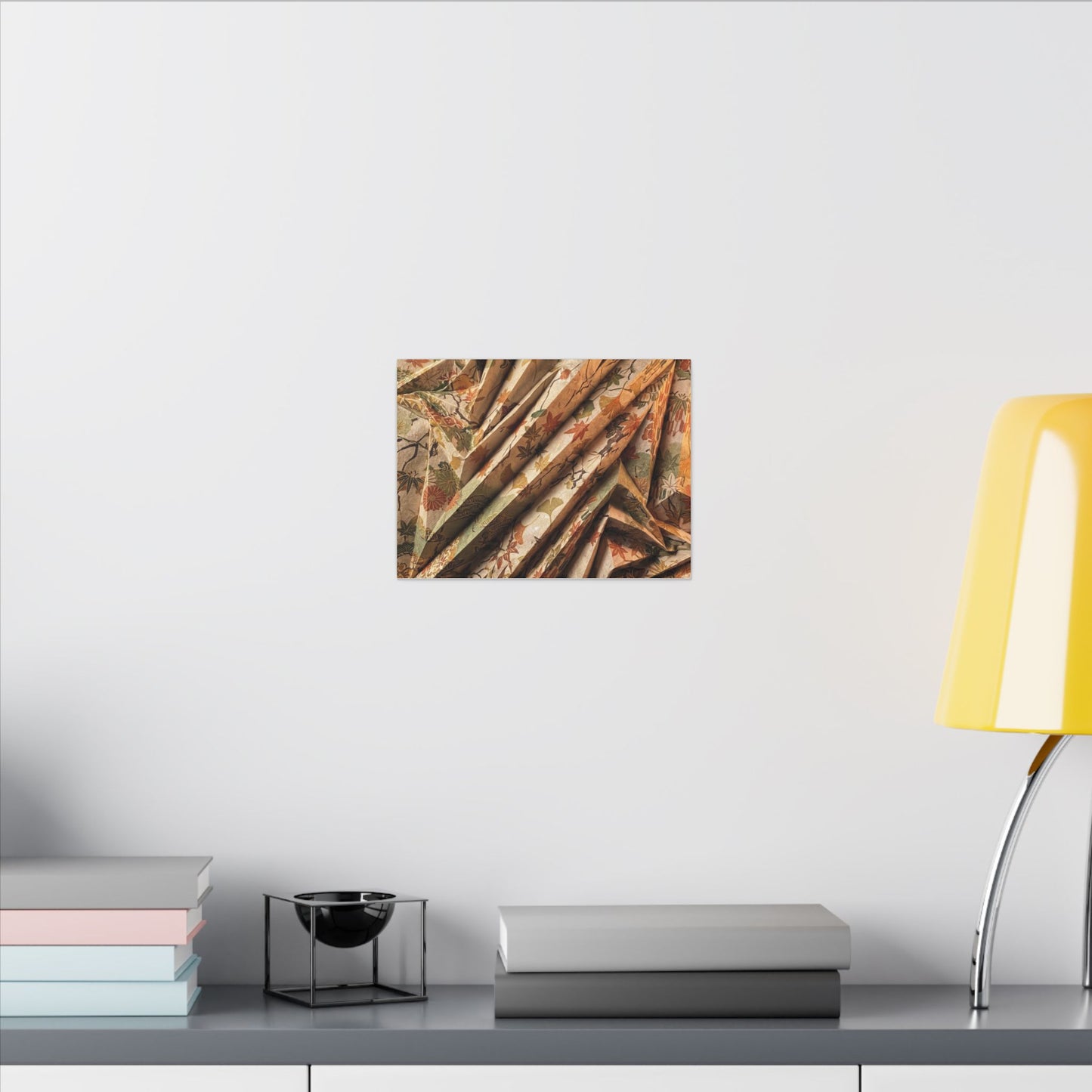 Paper Fold Autumn Canvas Art | Japandi Earthy Design