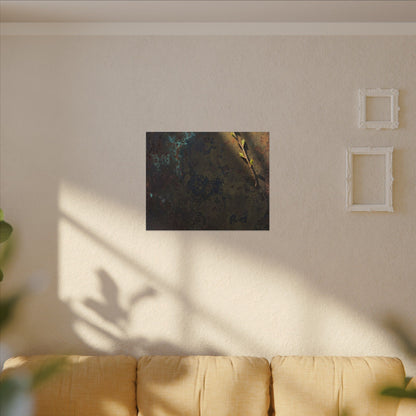 Golden Hour Rust Patina Canvas Art - Dark Japandi Ma