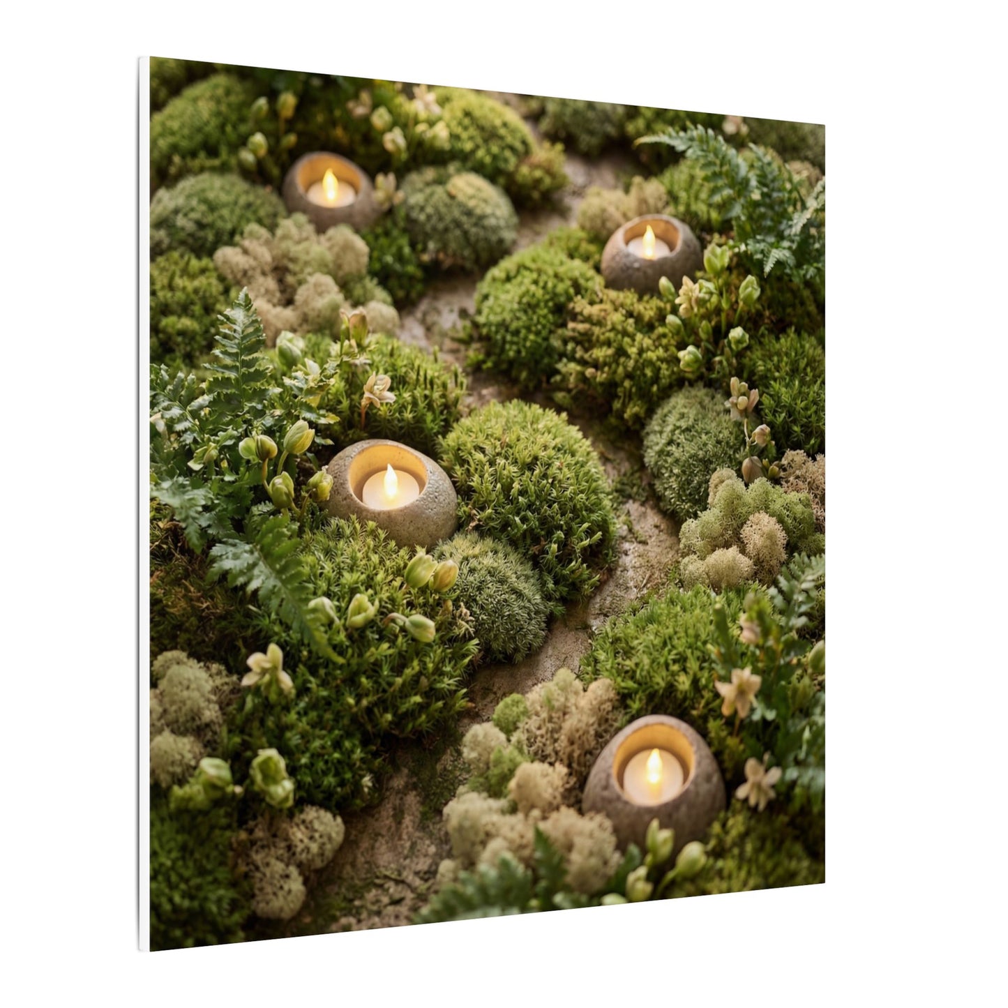 Moss Close Up Japanese Pattern Canvas Art | Neutral Japandi Art