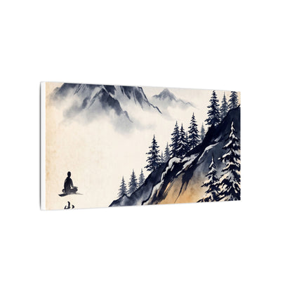 Mountain Mist Canvas Art | Winter Zen Ukiyo E Inspired Art