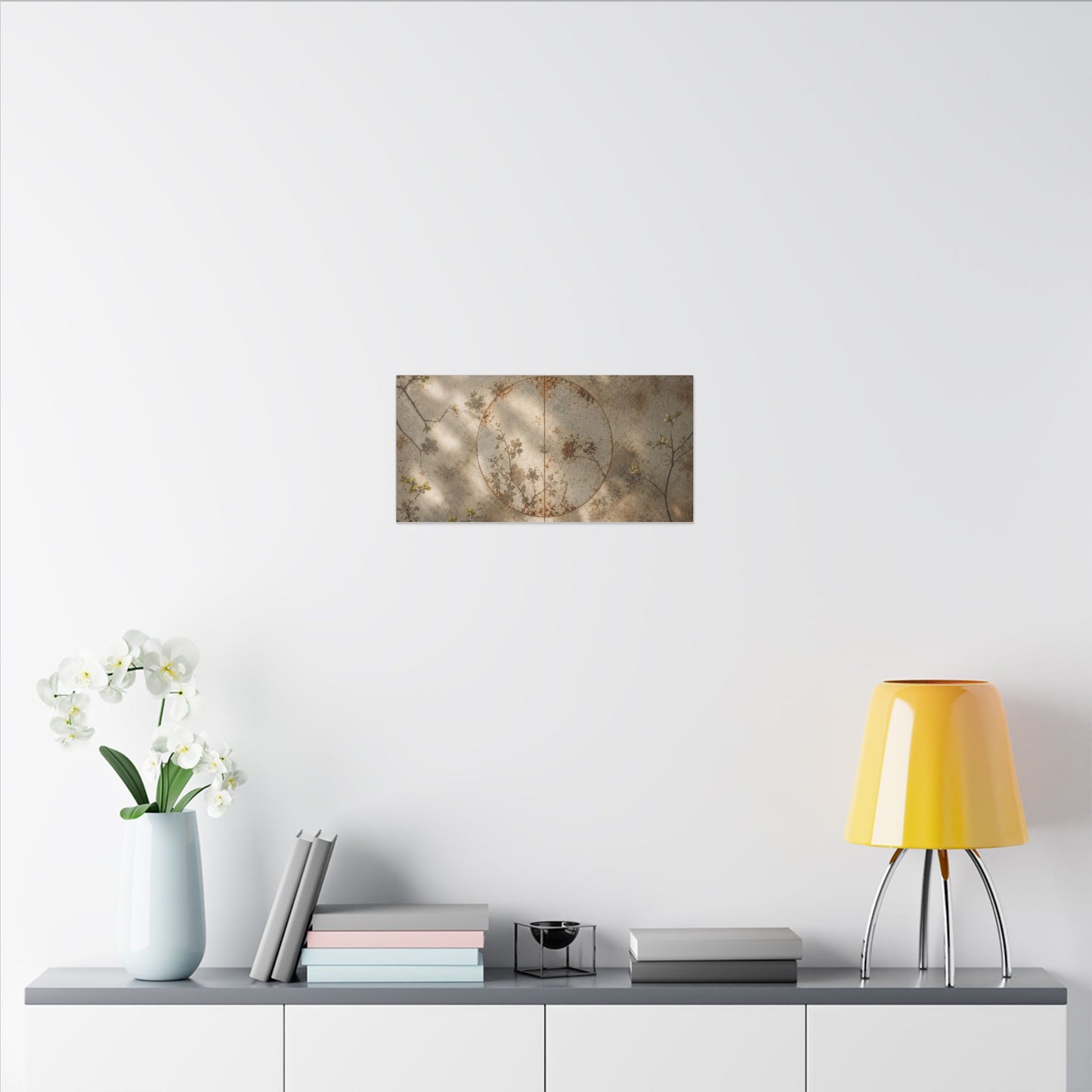 Japandi Rust Patina in Dappled | Japanese Pattern Canvas Art