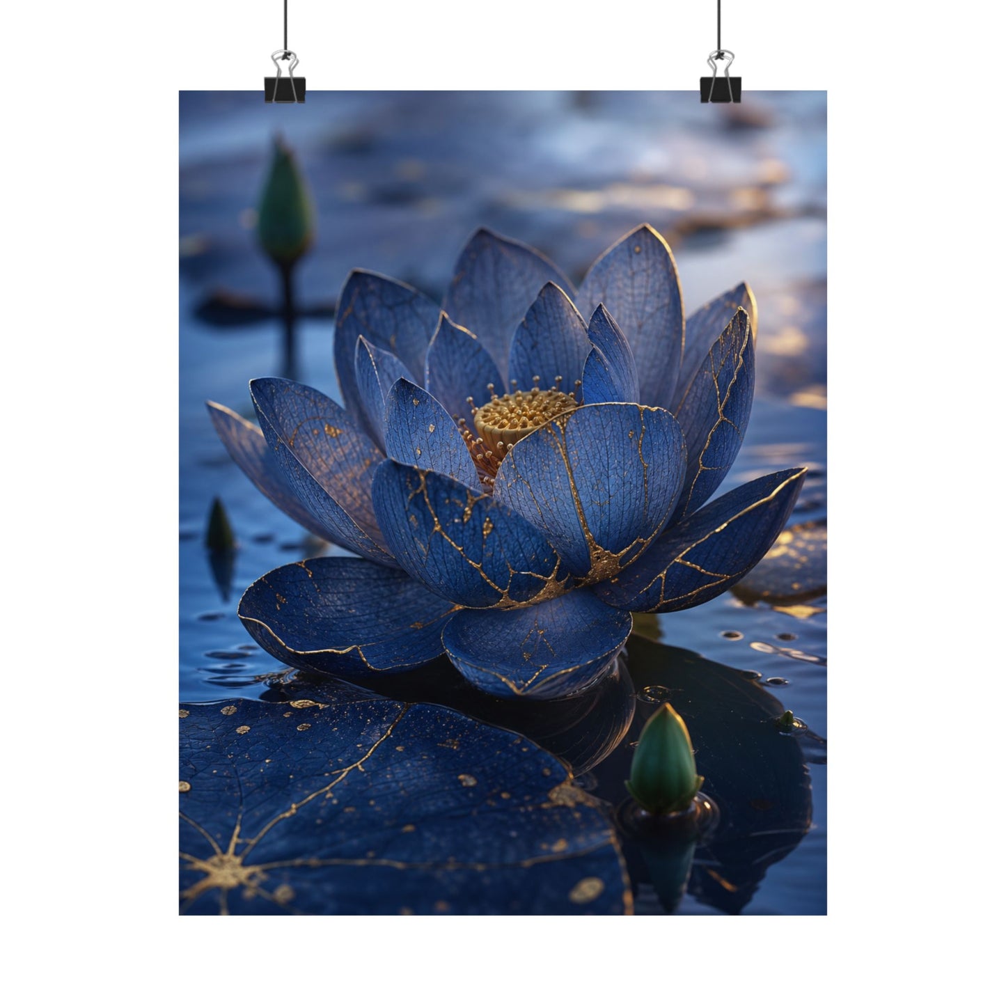 Dawn Lotus Flower Wall Art Print - Kintsugi Mono No Aware