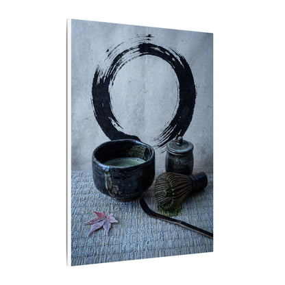 Tea Ceremony Canvas Art | Winter Zen Enso Art