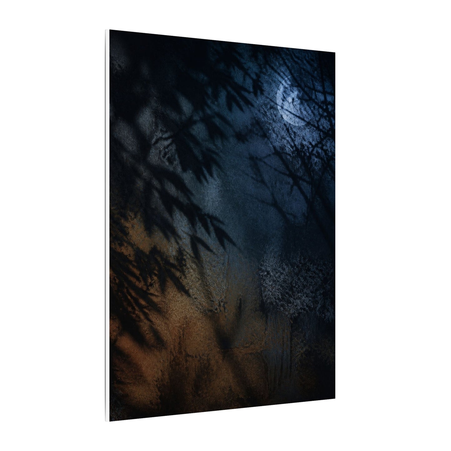 Kanso Shadow Play Canvas Art - Dark Japandi Shadow Zen