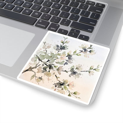 Cherry Blossom Spring Sticker | Japandi Warm Design