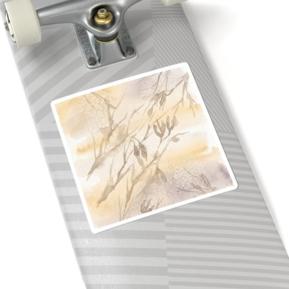 Japandi Shadow Play in Golden Hour | Watercolor Sticker