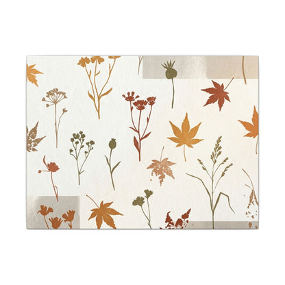 Autumn Dried Flowers Japanese Pattern Canvas Art | Elegant Decor