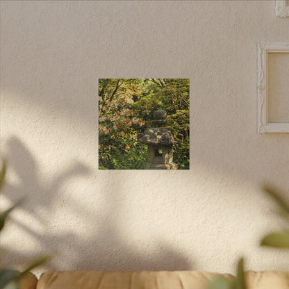 Spring Stone Lantern Gold Repair Canvas Art | Beautiful Decor