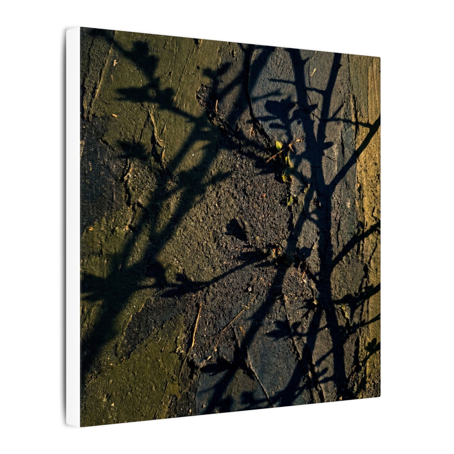 Kanso Shadow Play Canvas Art - Dark Japandi Dark Texture
