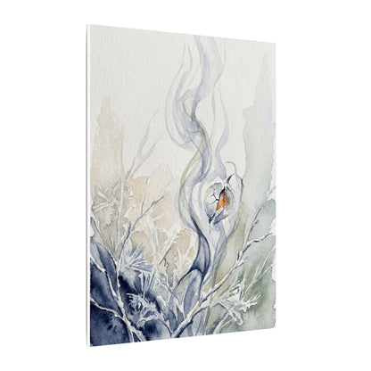 Earthy Incense Smoke Canvas Art - Watercolor Japandi