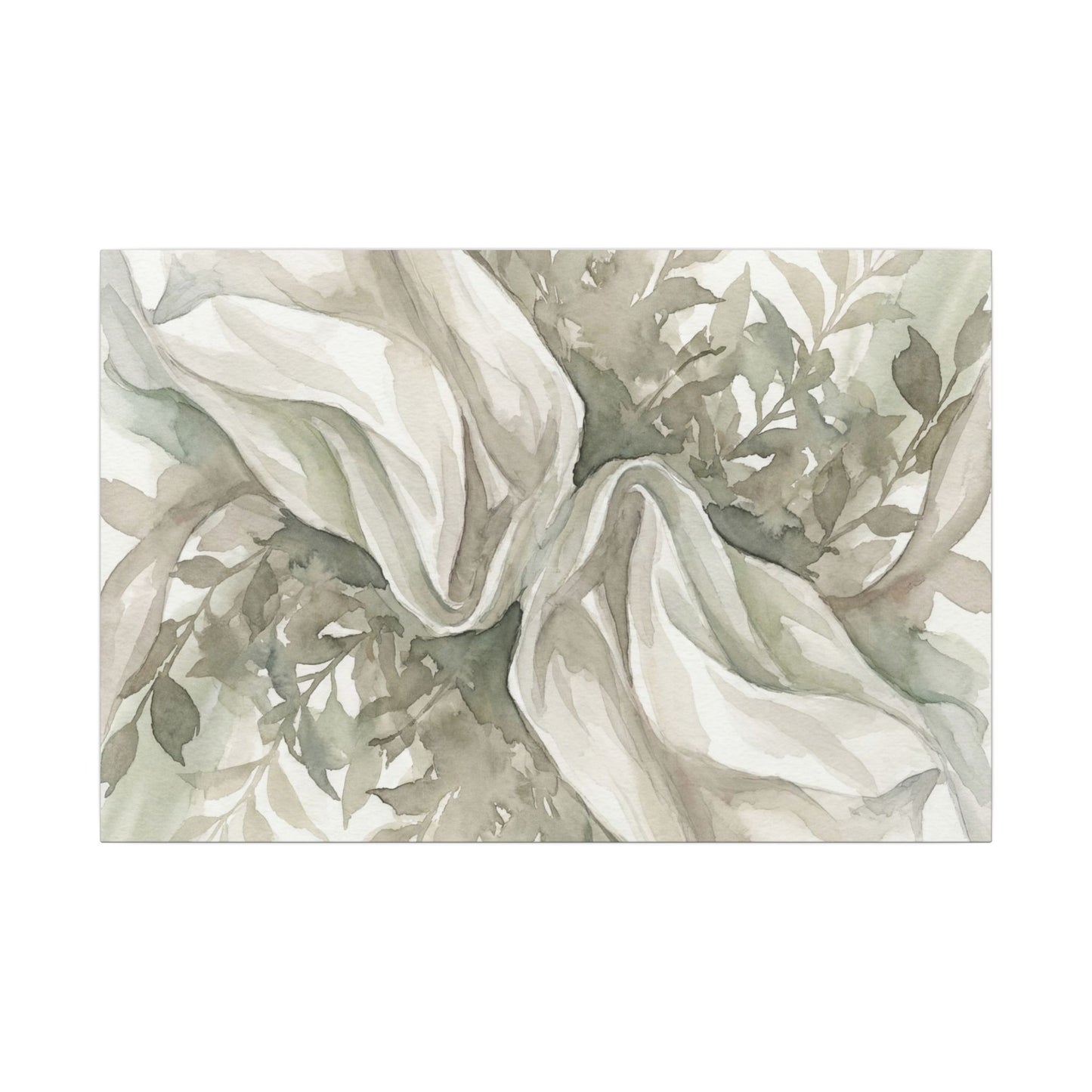 Summer Silk Drape Watercolor Canvas Art | Cozy Decor Art Print