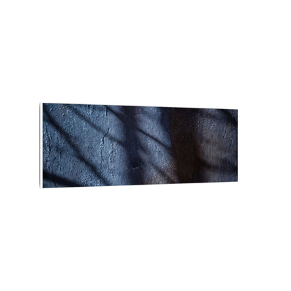 Dark Japandi Shadow Play in Moonlight | Moody Minimal Canvas Art