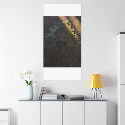 Golden Hour Rust Patina Canvas Art - Dark Japandi Ma