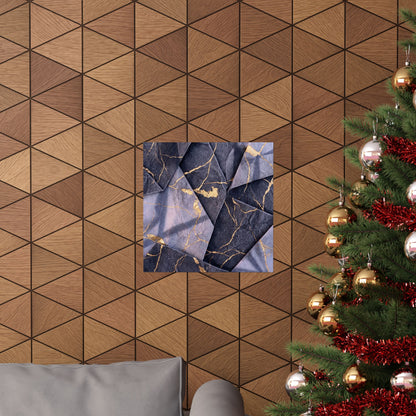 Artful Paper Fold Wall Art Print - Gold Vein Kintsugi