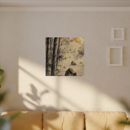 Peaceful Bamboo Grove Canvas Art - Karesansui Zen