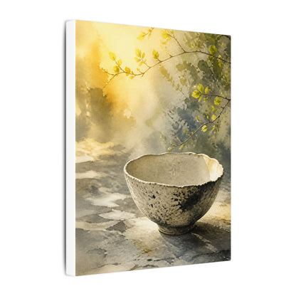 Cozy Ceramic Bowl Canvas Art - Watercolor Japandi