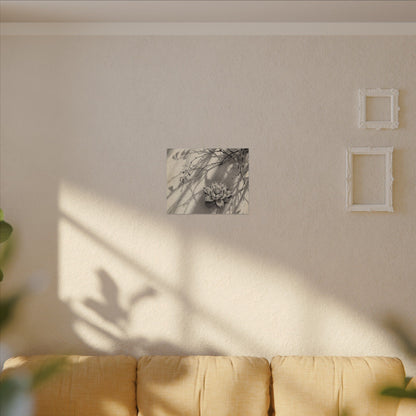 Winter Lotus Flower Sumi E Canvas Art | Contemplative Decor