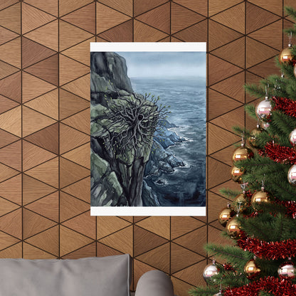 Pine Tree Watercolor Wall Art Print | Elegant Japandi Art