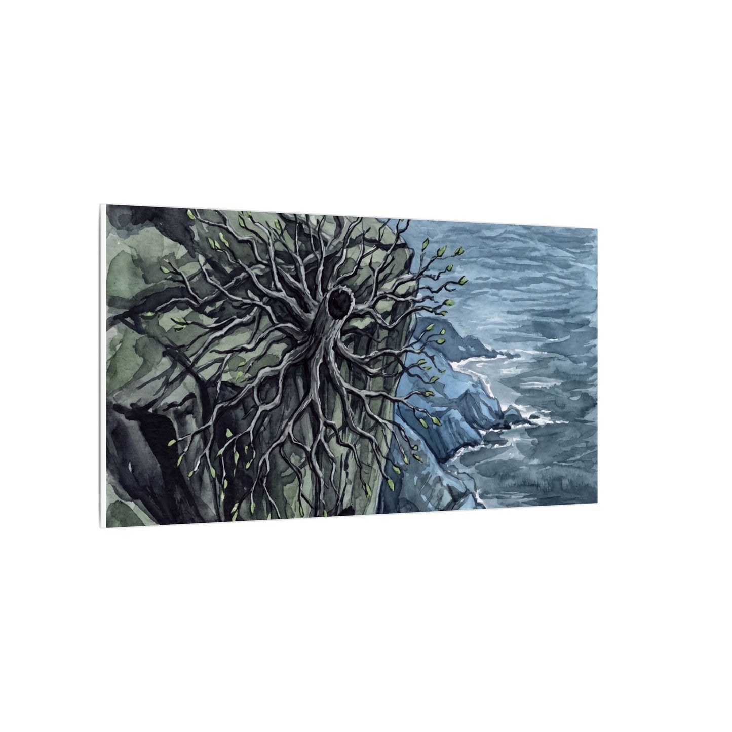 Pine Tree Spring Canvas Art | Japandi Neutral Design