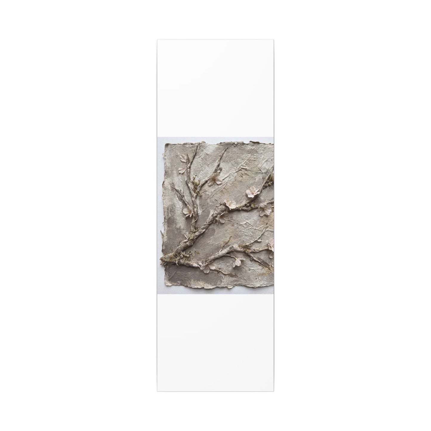Summer Cherry Blossom Texture Canvas Art | Earthy Decor