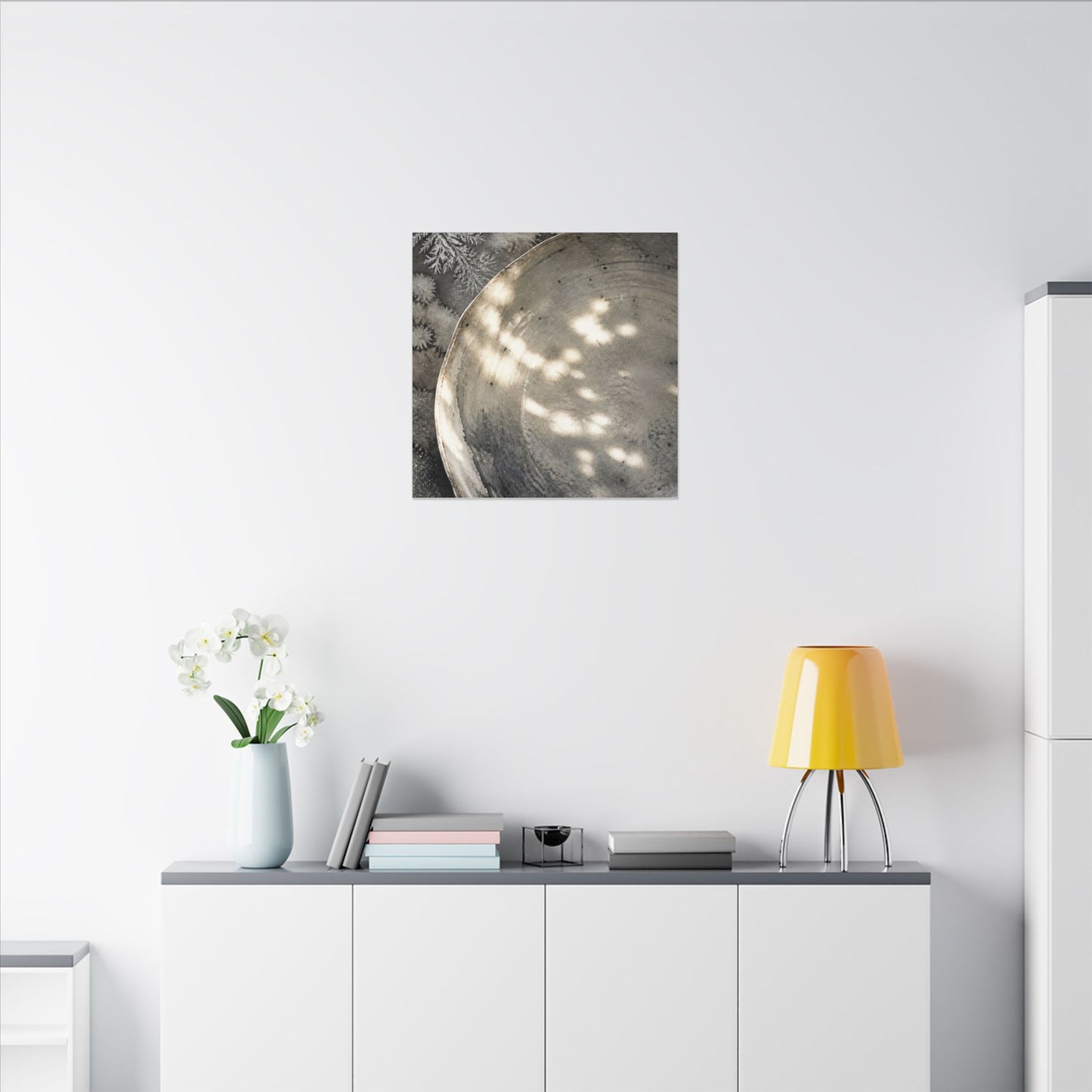 Ceramic Bowl Watercolor Canvas Art | Warm Japandi Art