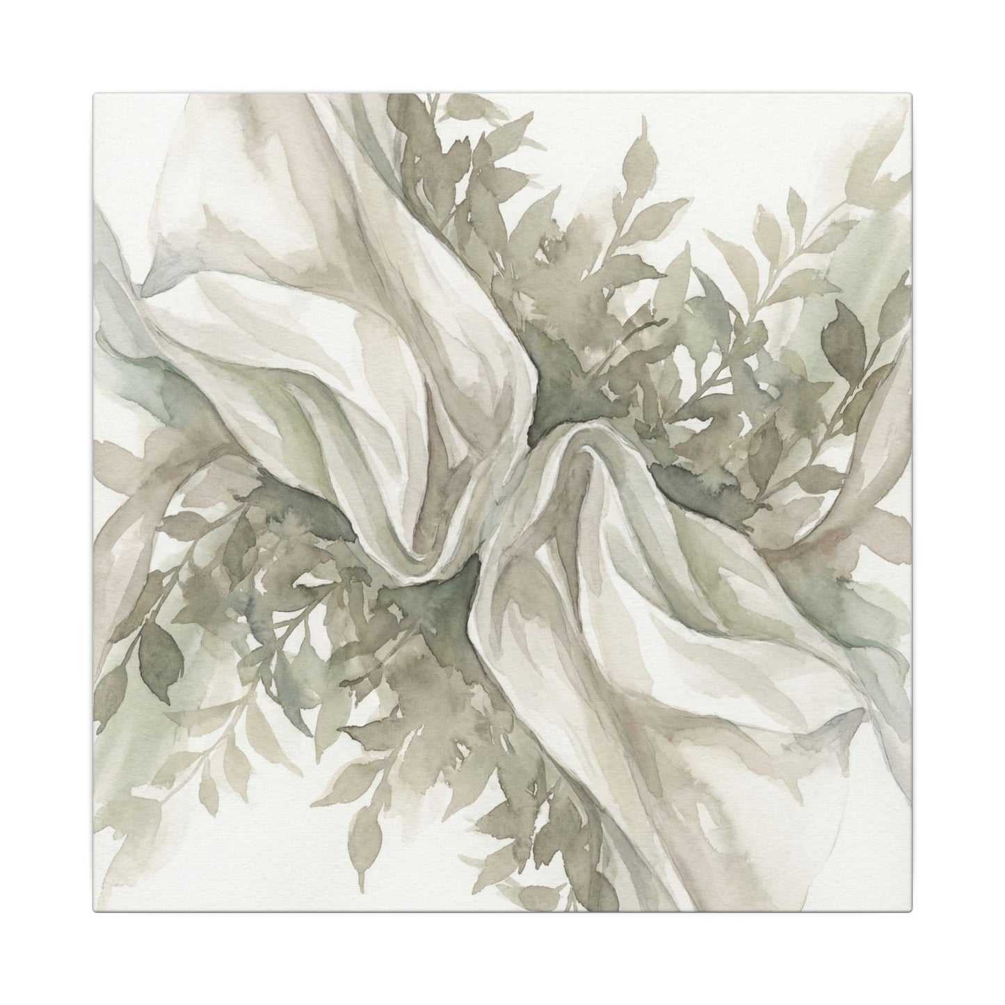 Summer Silk Drape Watercolor Canvas Art | Cozy Decor
