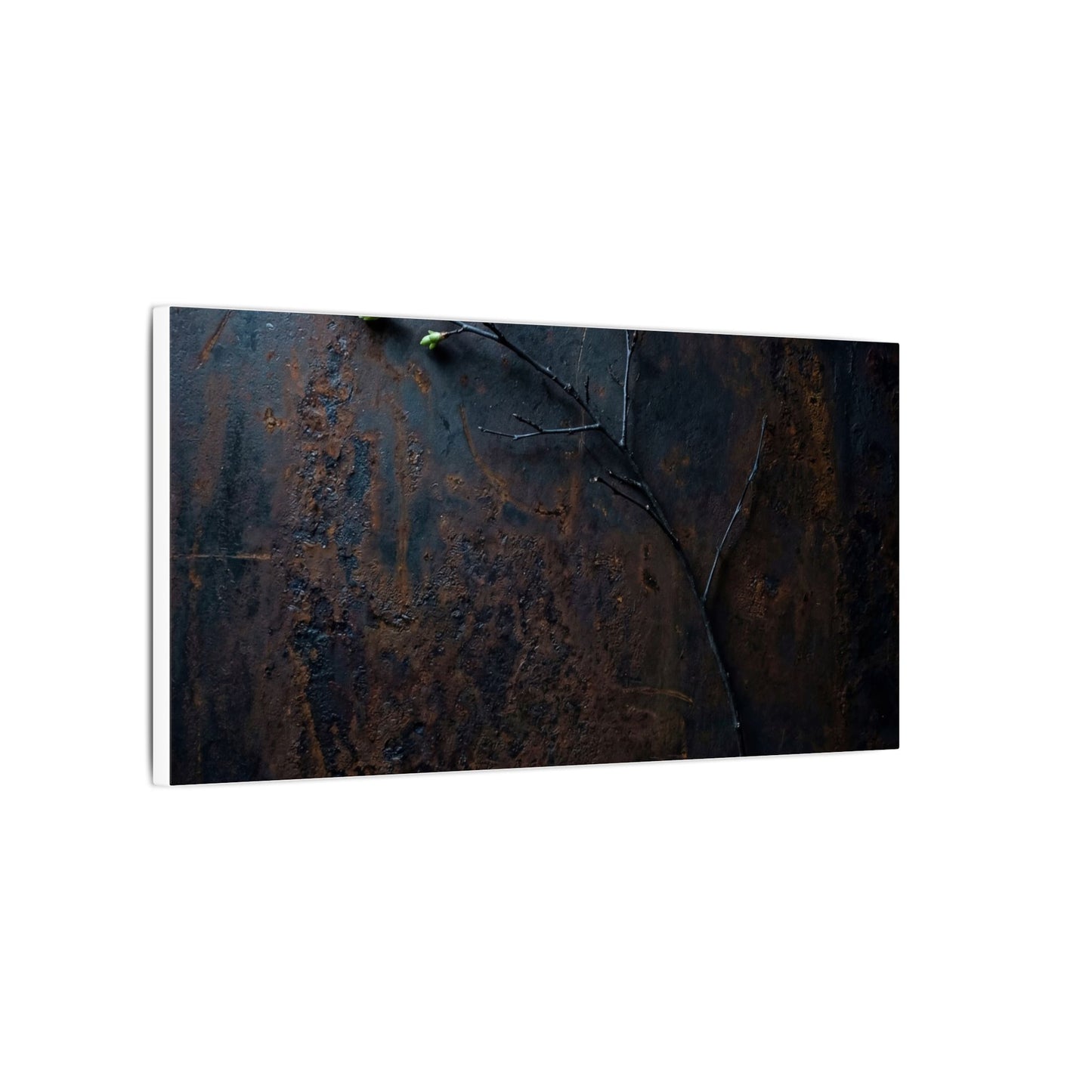Moody Rust Patina Canvas Art - Moody Minimal Dark Japandi