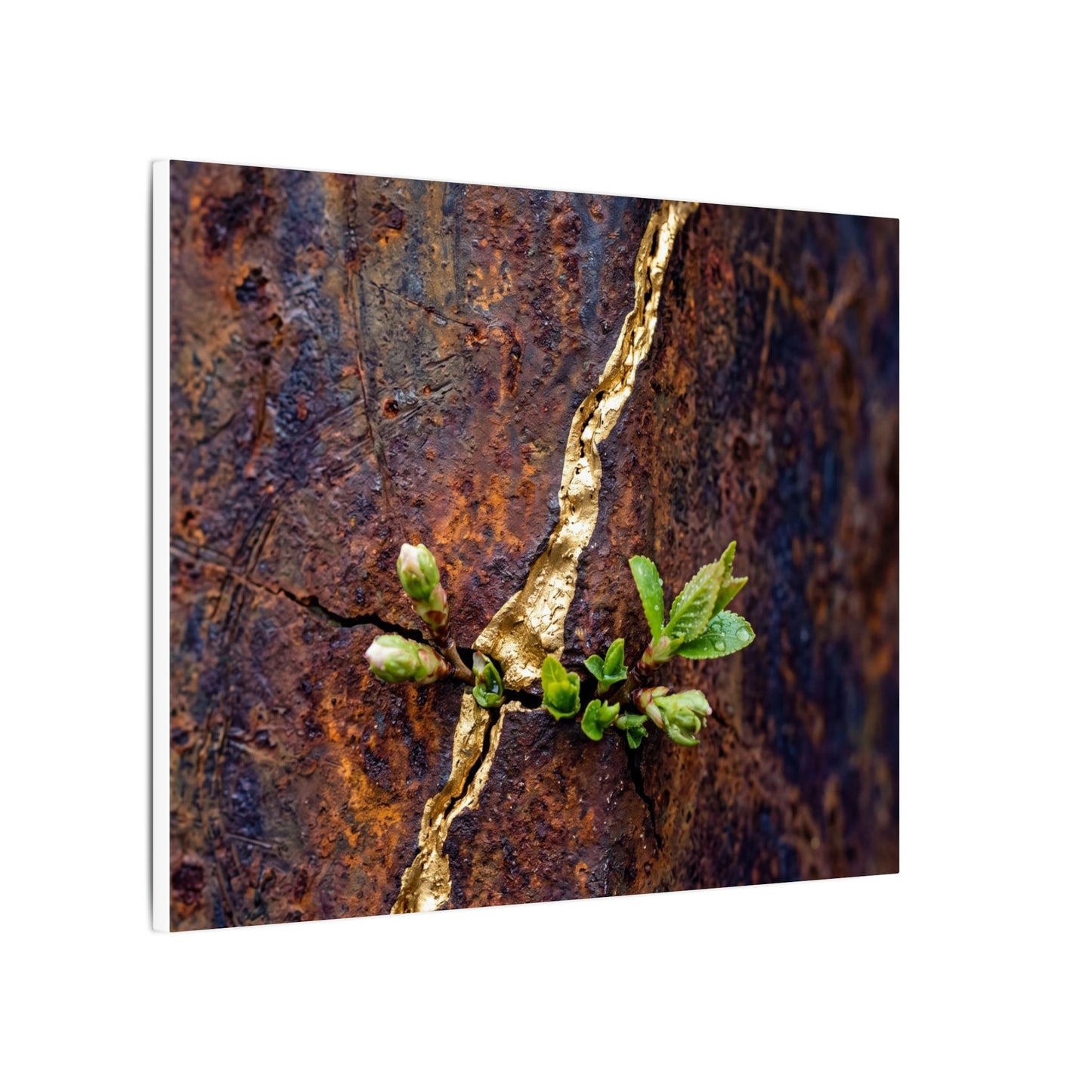 Overcast Rust Patina Canvas Art - Kintsugi Datsuzoku