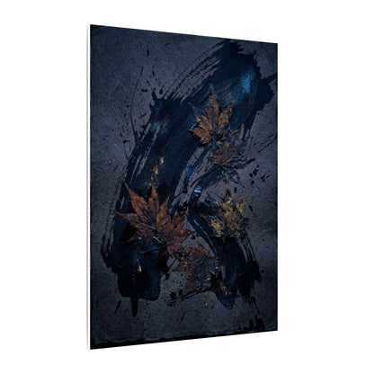 Sophisticated Ink Brushstroke Canvas Art - Dark Texture Dark Japandi