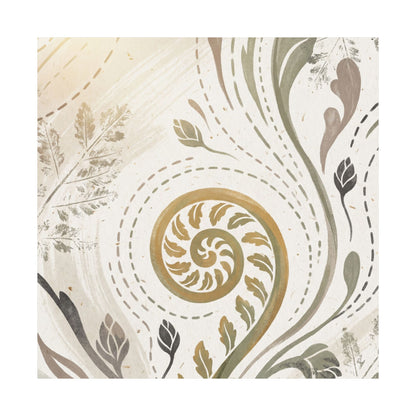 Fern Unfurling Wall Art Print | Spring Japandi Japanese Pattern Art