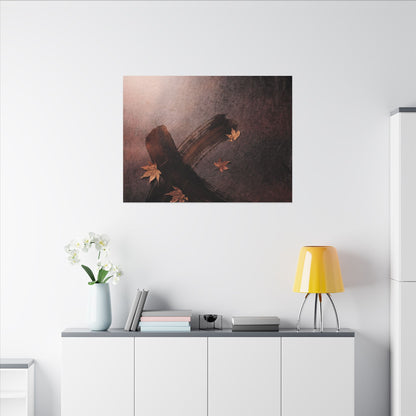 Moody Ink Brushstroke Canvas Art - Moody Minimal Dark Japandi