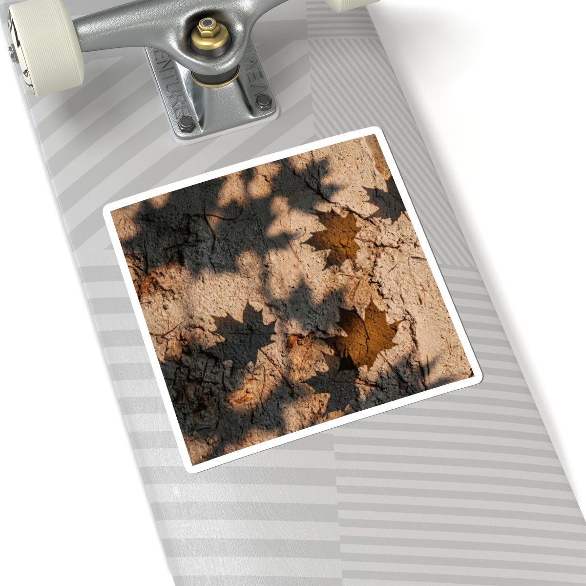 Japandi Shadow Play in Candlelight | Texture Sticker Art Print