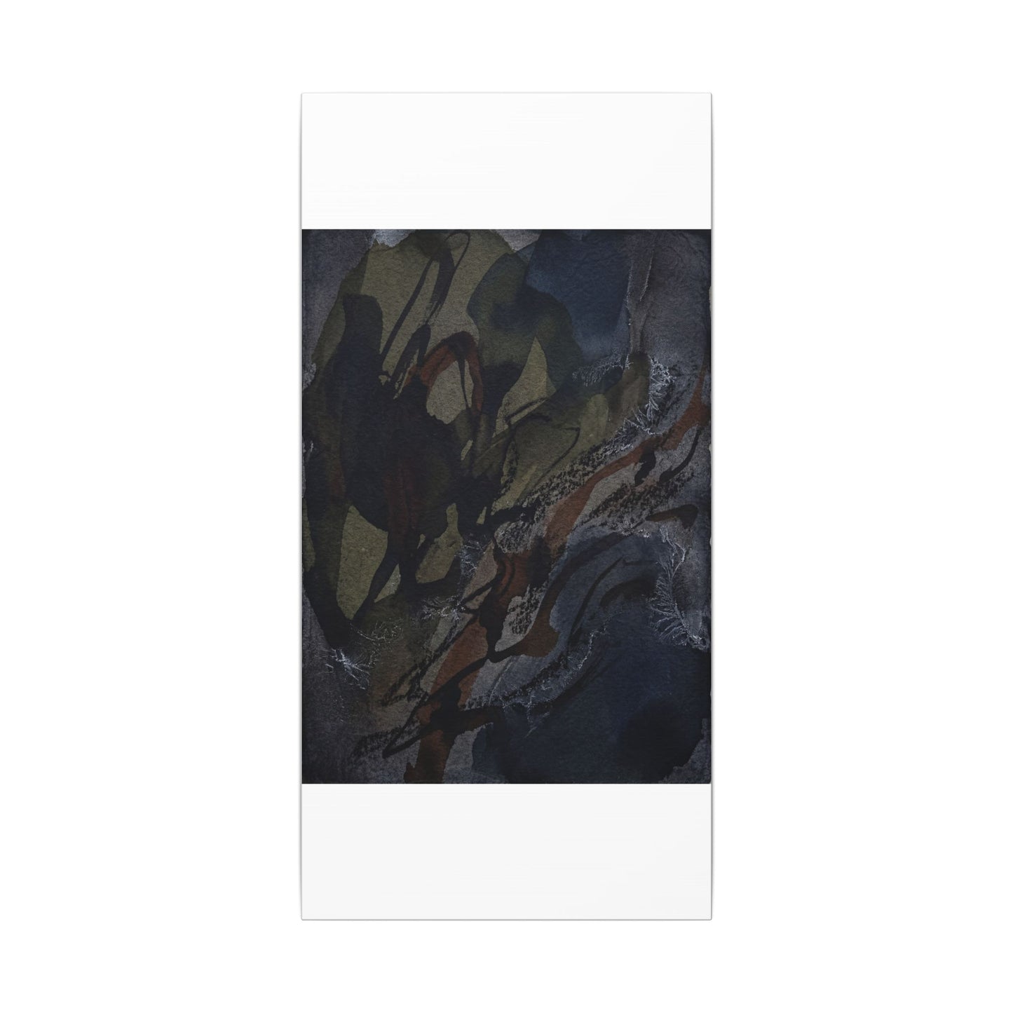 Shadow Play Winter Canvas Art | Dark Japandi Luxurious Design