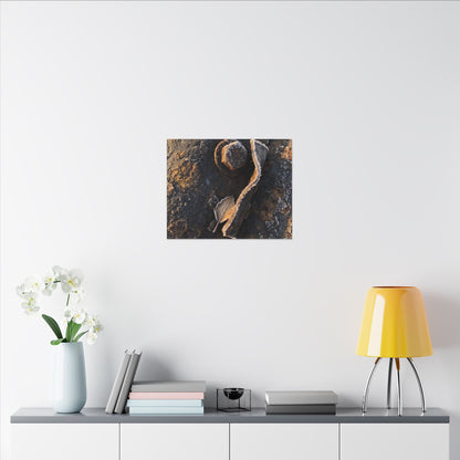 Moody Rust Patina Canvas Art - Moody Minimal Dark Japandi