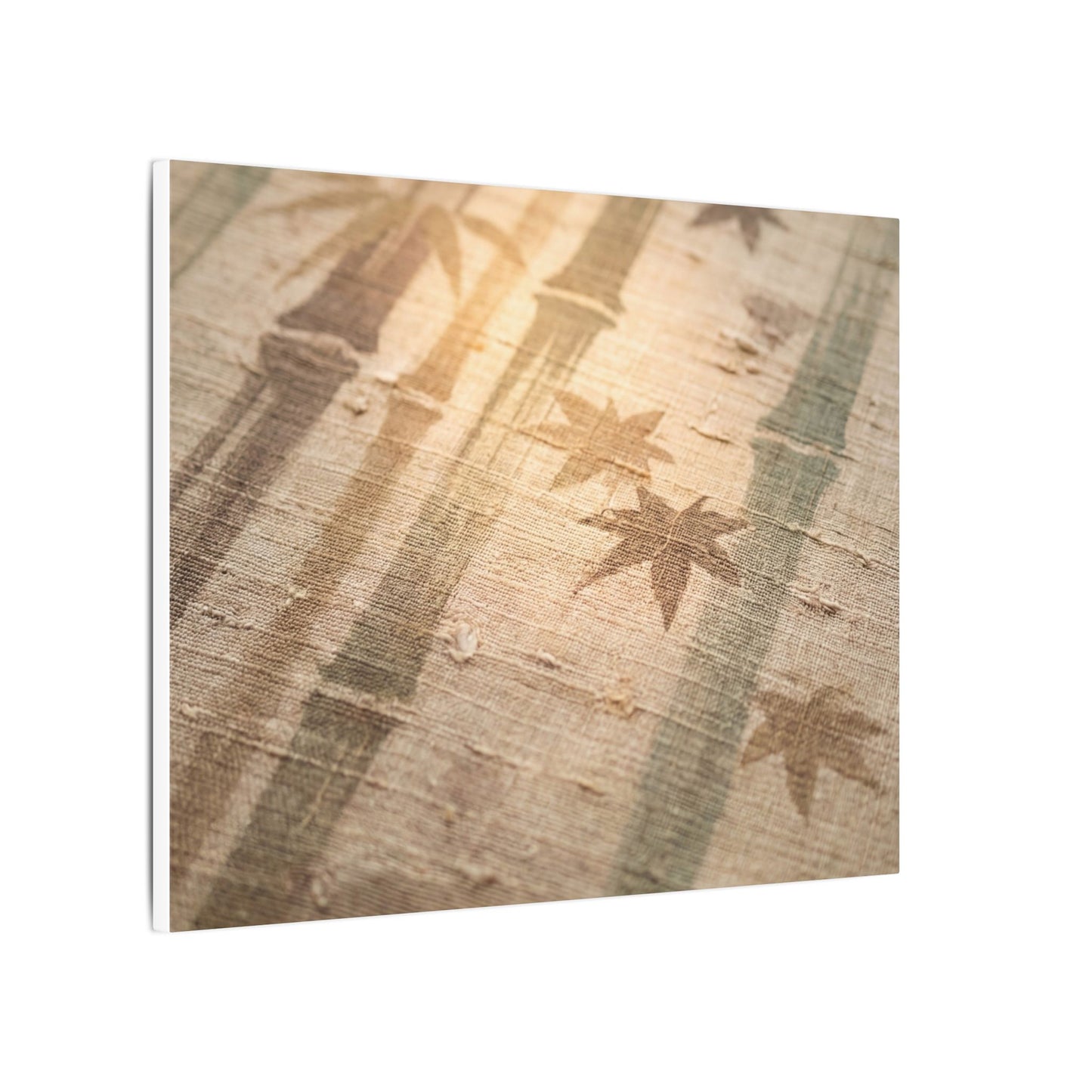 Autumn Bamboo Grove Japanese Pattern Canvas Art | Neutral Decor