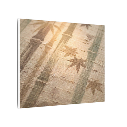 Autumn Bamboo Grove Japanese Pattern Canvas Art | Neutral Decor