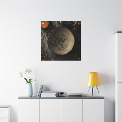 Ceramic Bowl Spring Canvas Art | Japandi Earthy Design