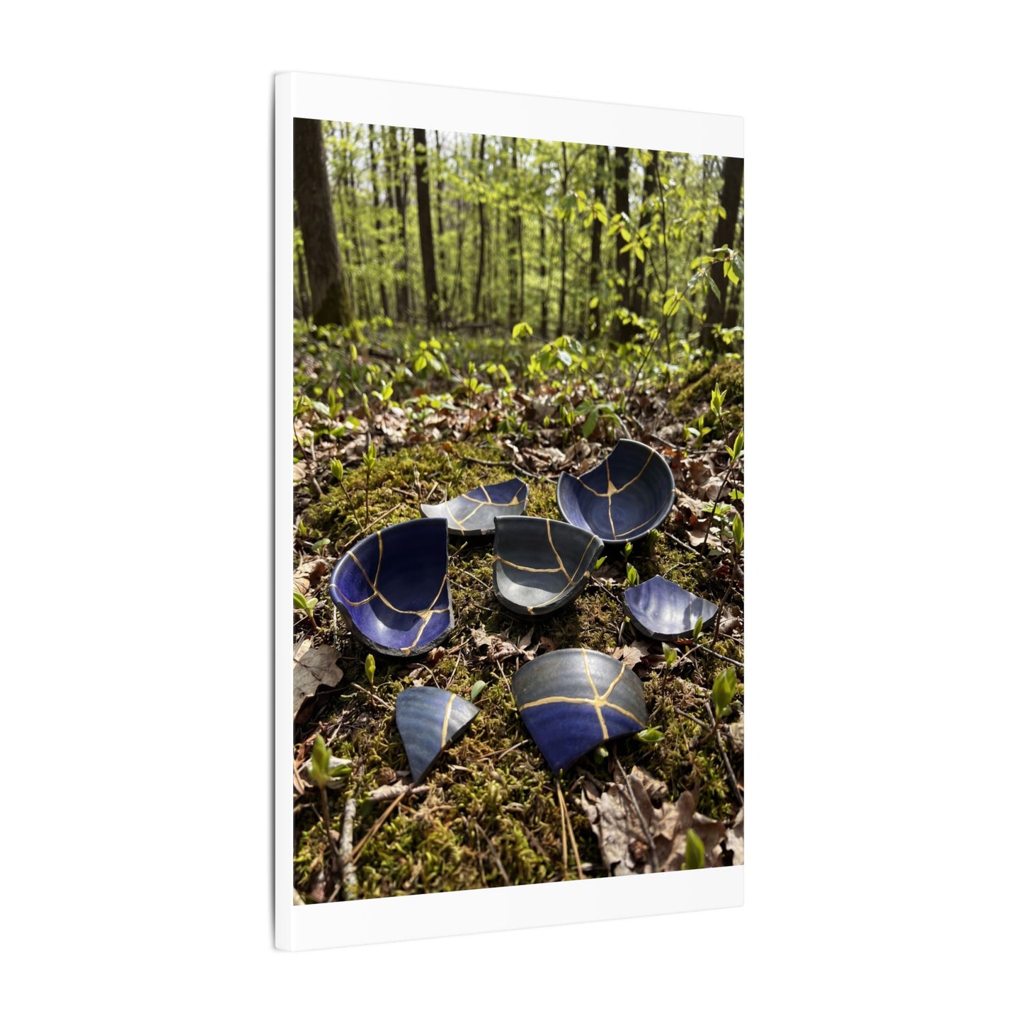 Philosophical Broken Pottery Canvas Art - Broken Beauty Kintsugi