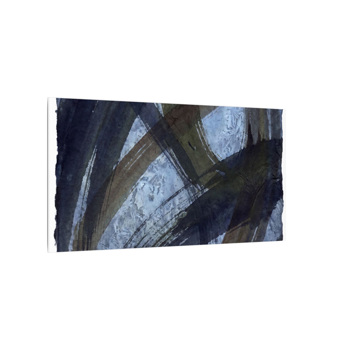 Ink Brushstroke Canvas Art | Winter Dark Japandi Shadow Zen Art