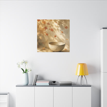 Japandi Ceramic Bowl in Dappled | Watercolor Canvas Art