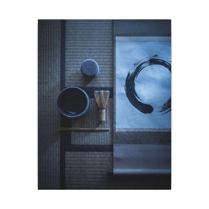 Tea Ceremony Enso Canvas Art | Calm Zen Art