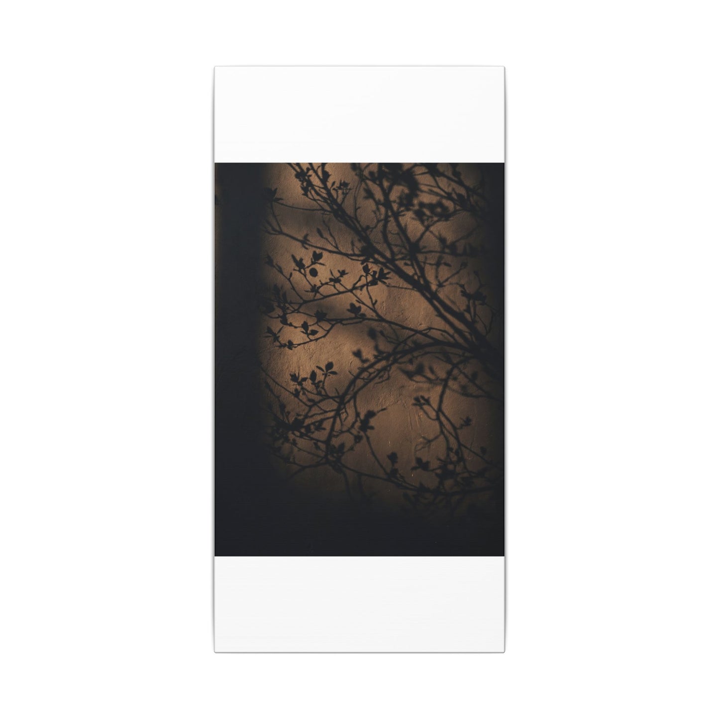 Dark Japandi Shadow Play in Golden Hour | Shadow Zen Canvas Art