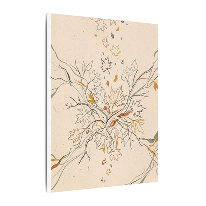 Warm Shadow Play Canvas Art - Minimal Line Japandi