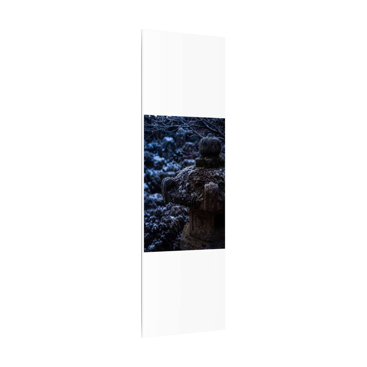 Moody Stone Lantern Canvas Art - Shadow Zen Dark Japandi