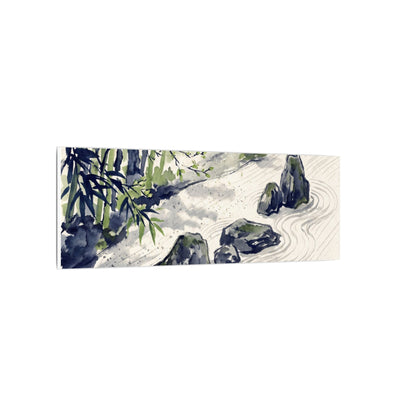 Dappled Rock Garden Canvas Art - Zen Mono No Aware