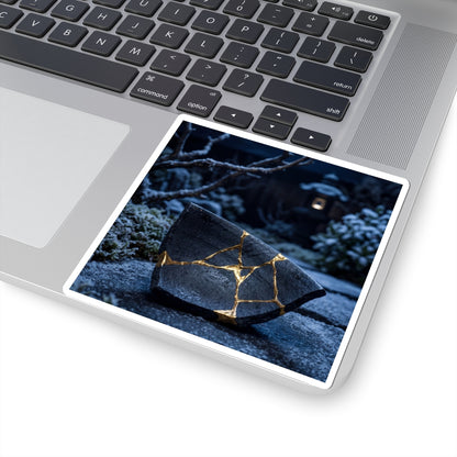 Kintsugi Moonlit Garden in Moonlight | Gold Repair Sticker