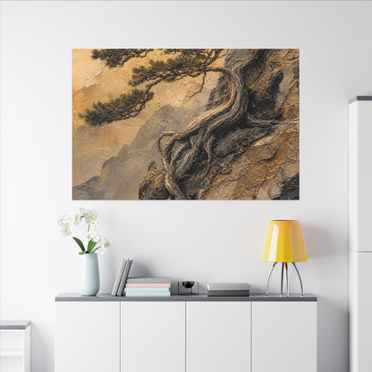 Summer Pine Tree Texture Canvas Art | Cozy Decor