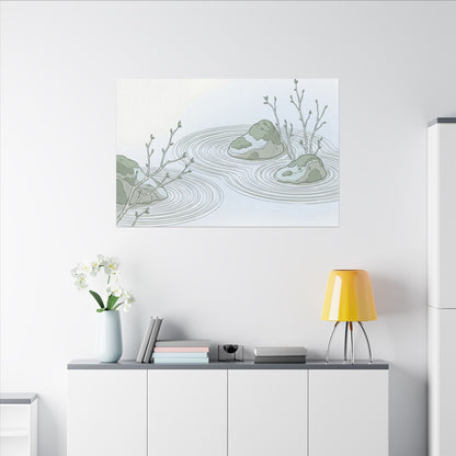 Moonlight Rock Garden Canvas Art - Japandi Ma